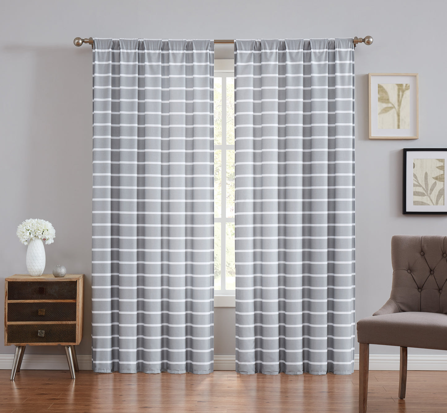 Truly Soft Maddow Stripe Drape Panel Pair