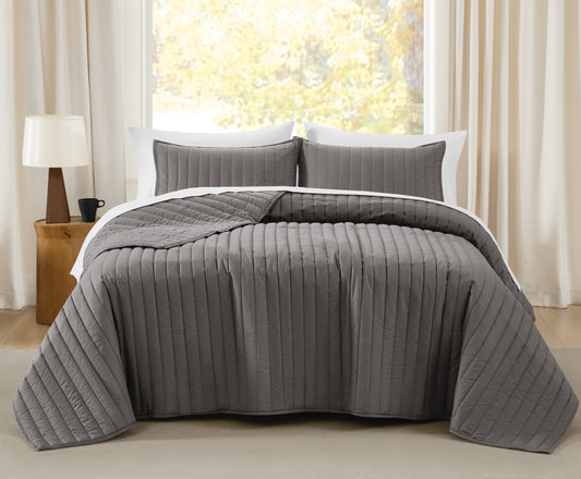 Brooklyn Loom Oversized Cotton Percale Quilt Set
