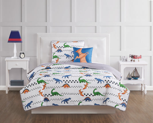 My World Dino Tracks Quilt Set