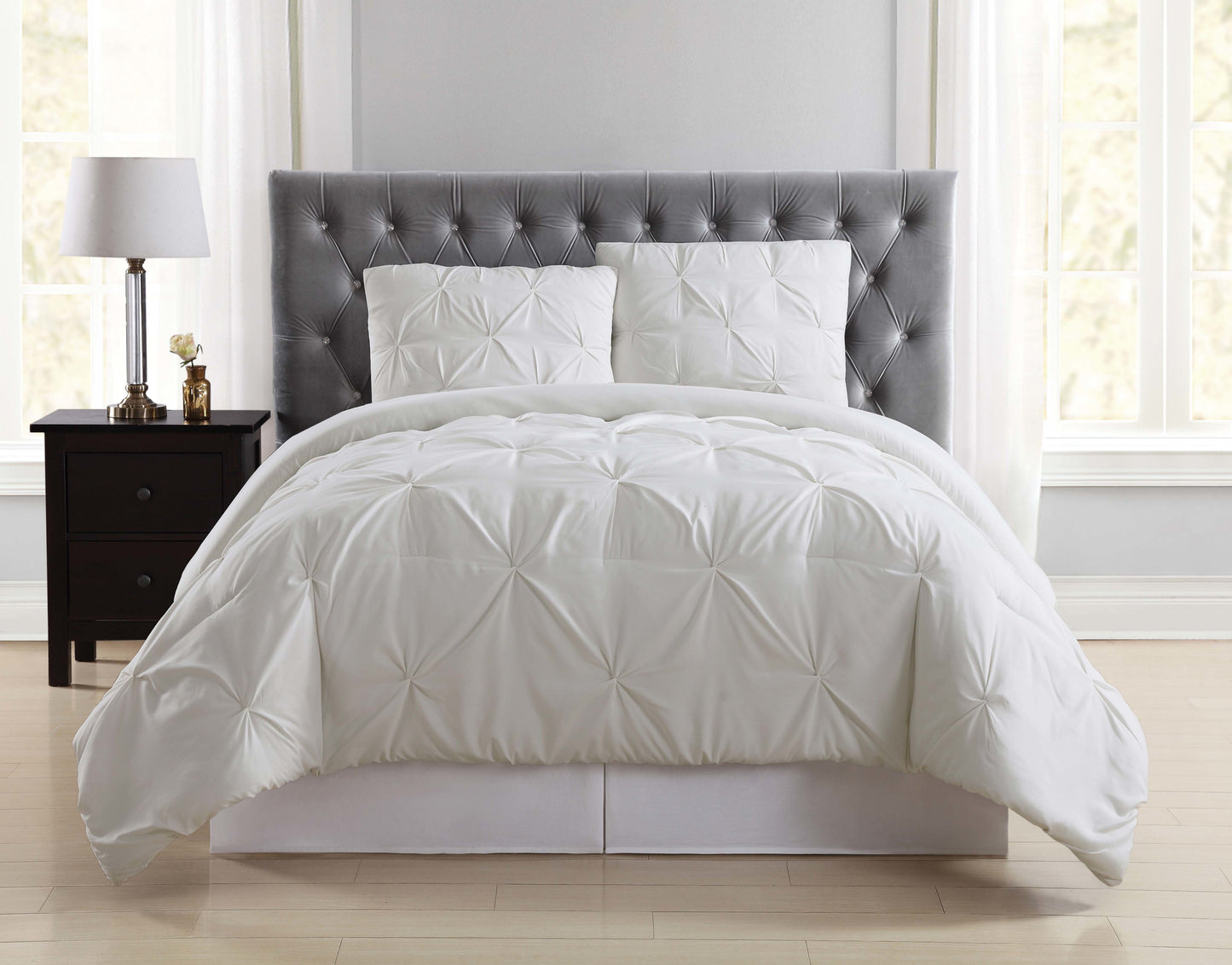 Truly Soft Everyday Pleated Removeable Cover Comforter Set