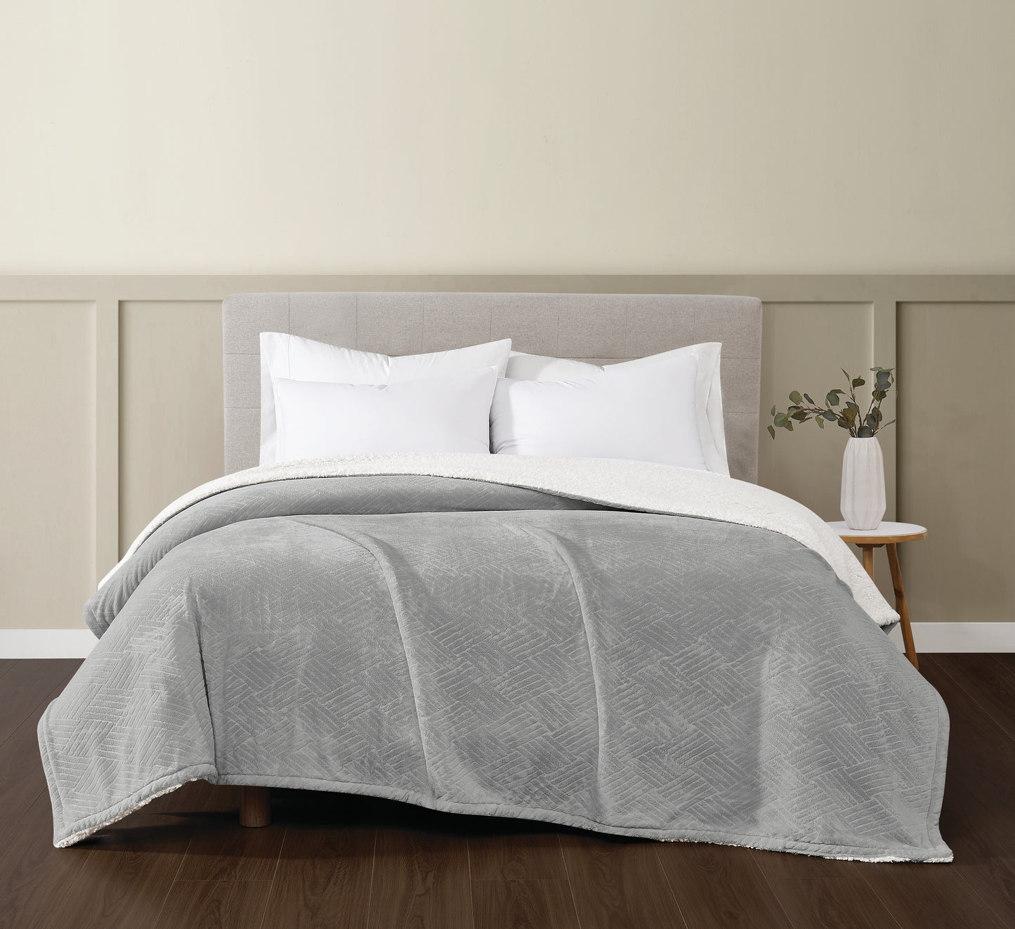 Truly Soft Basket Carved Faux Fur Bed Blanket