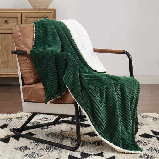 Brooklyn Loom Corduroy Plush Throw Blanket