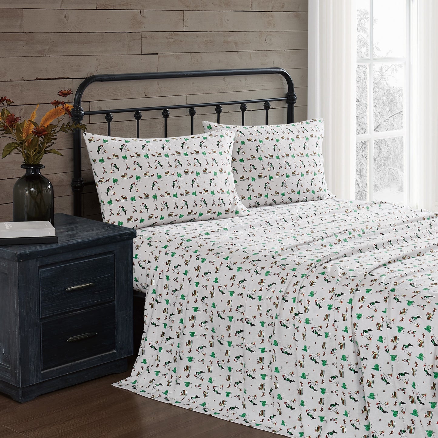 Truly Soft Holiday Dogs Cotton Flannel Sheet Set