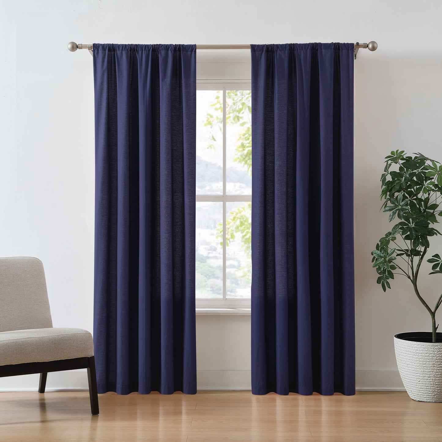 Brooklyn Loom 100% Cotton 200 Thread Count Percale Drape Pair