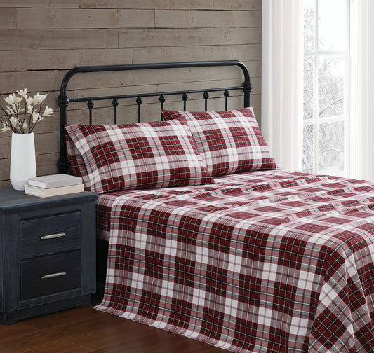 Truly Soft Holiday Plaid Flannel Sheet Set