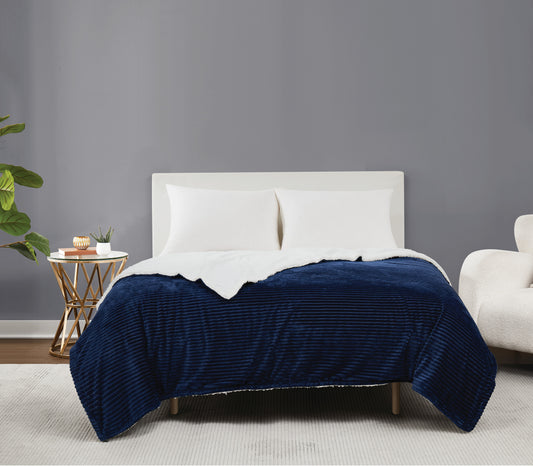 Brooklyn Loom Corduroy Plush Bed Blanket