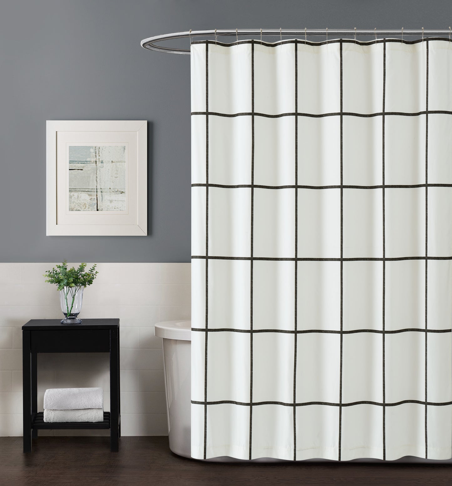 Truly Soft Kurt Windowpane Shower Curtain