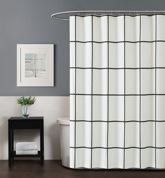 Truly Soft Kurt Windowpane Shower Curtain