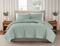 Brooklyn Loom 200 Thread Count Solid 100% Cotton Percale Quilt Set
