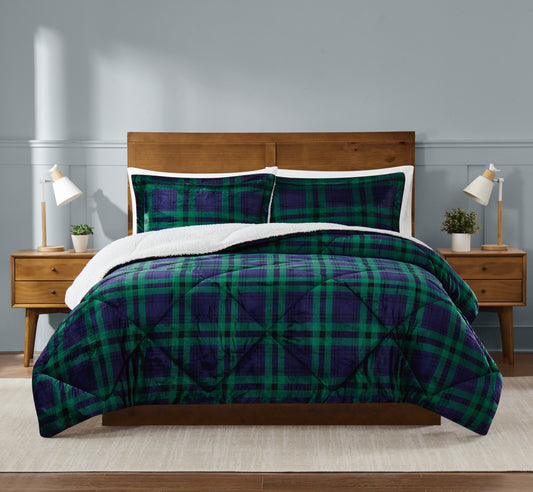 Truly Soft Cuddle Warmth Tartan Plaid Comforter Set