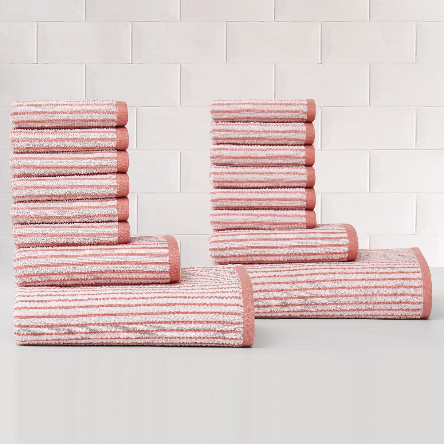 Truly Soft 16 Piece Yarn Dye Stripe Towel Set