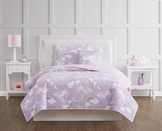 My World Rainbow Unicorn Quilt Set