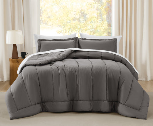 Brooklyn Loom Oversized Cotton Percale Comforter Set