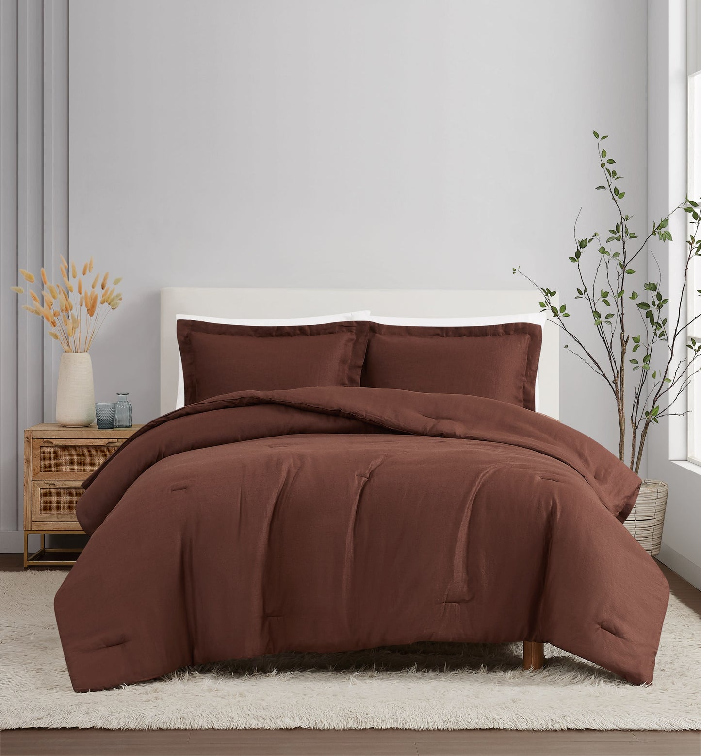 Brooklyn Loom Solid 100% Linen Comforter Set