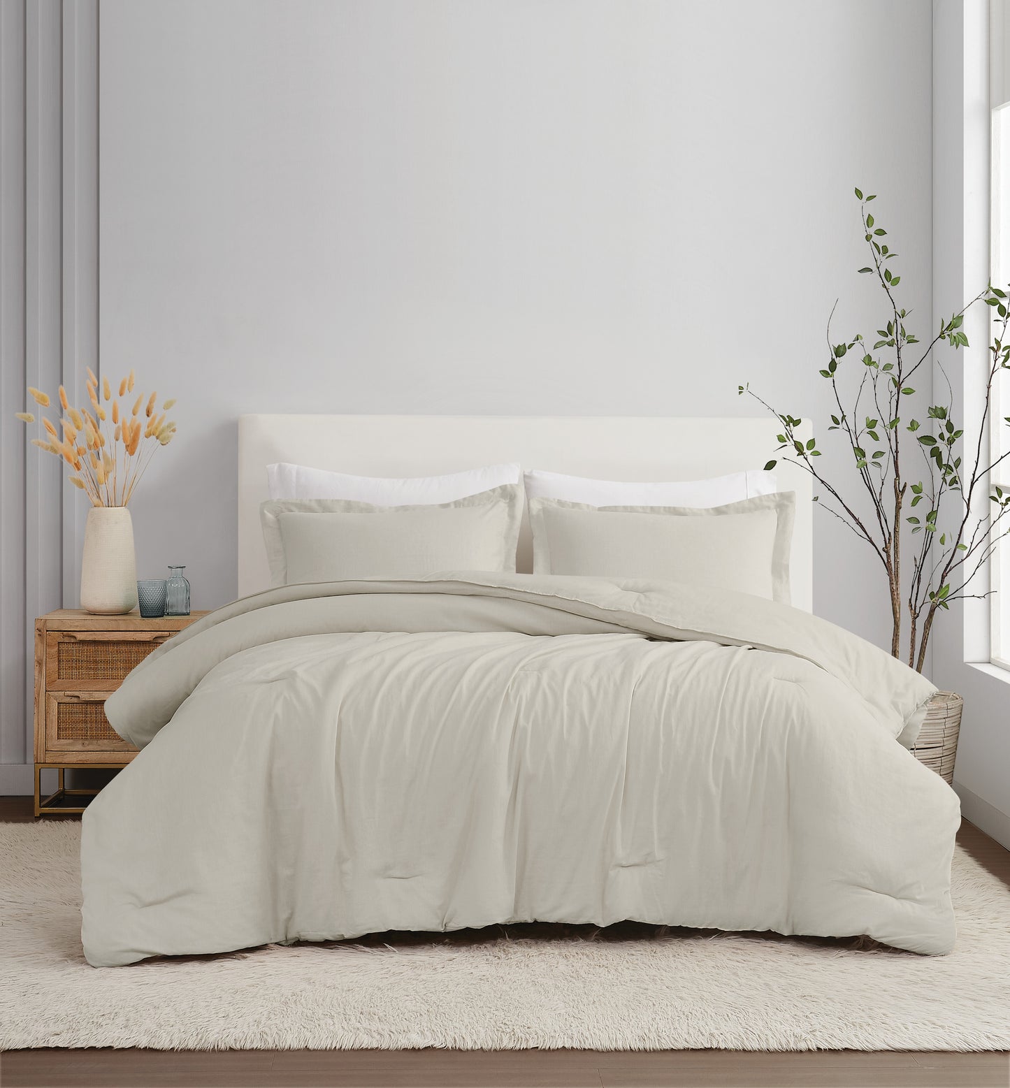 Brooklyn Loom Solid 100% Linen Comforter Set