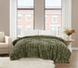 Brooklyn Loom Bubble Faux Fur Bed Blanket