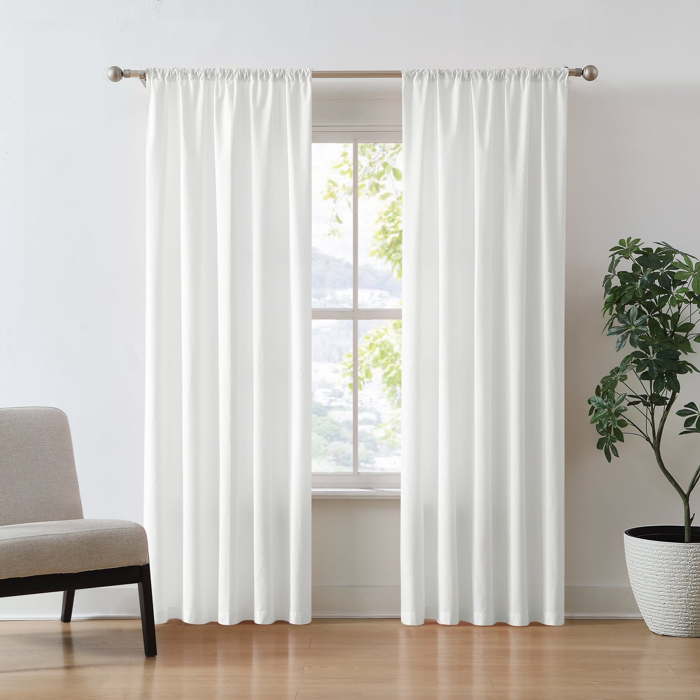Brooklyn Loom 100% Cotton 200 Thread Count Percale Drape Pair