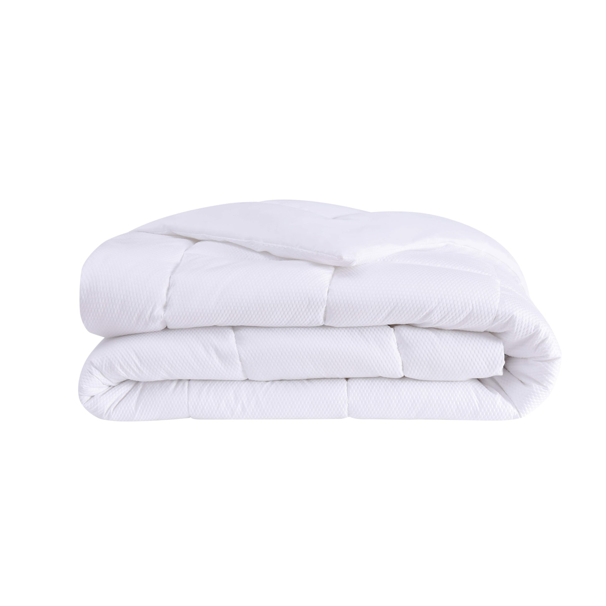 Truly Soft Everyday Seersucker White Down Alternative Comforter Folded Silo