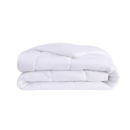 Truly Soft Everyday Seersucker White Down Alternative Comforter Folded Silo