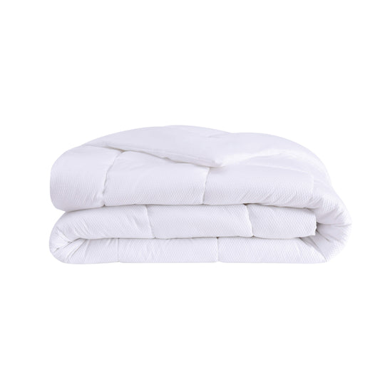 Truly Soft Everyday Seersucker White Down Alternative Comforter Folded Silo