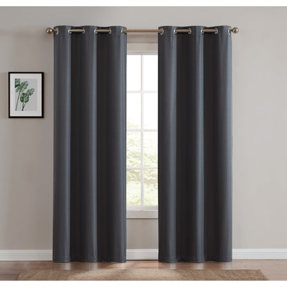 Truly Soft Blackout Room Darkening Window Curtain Panel Pair Room Grey Gray