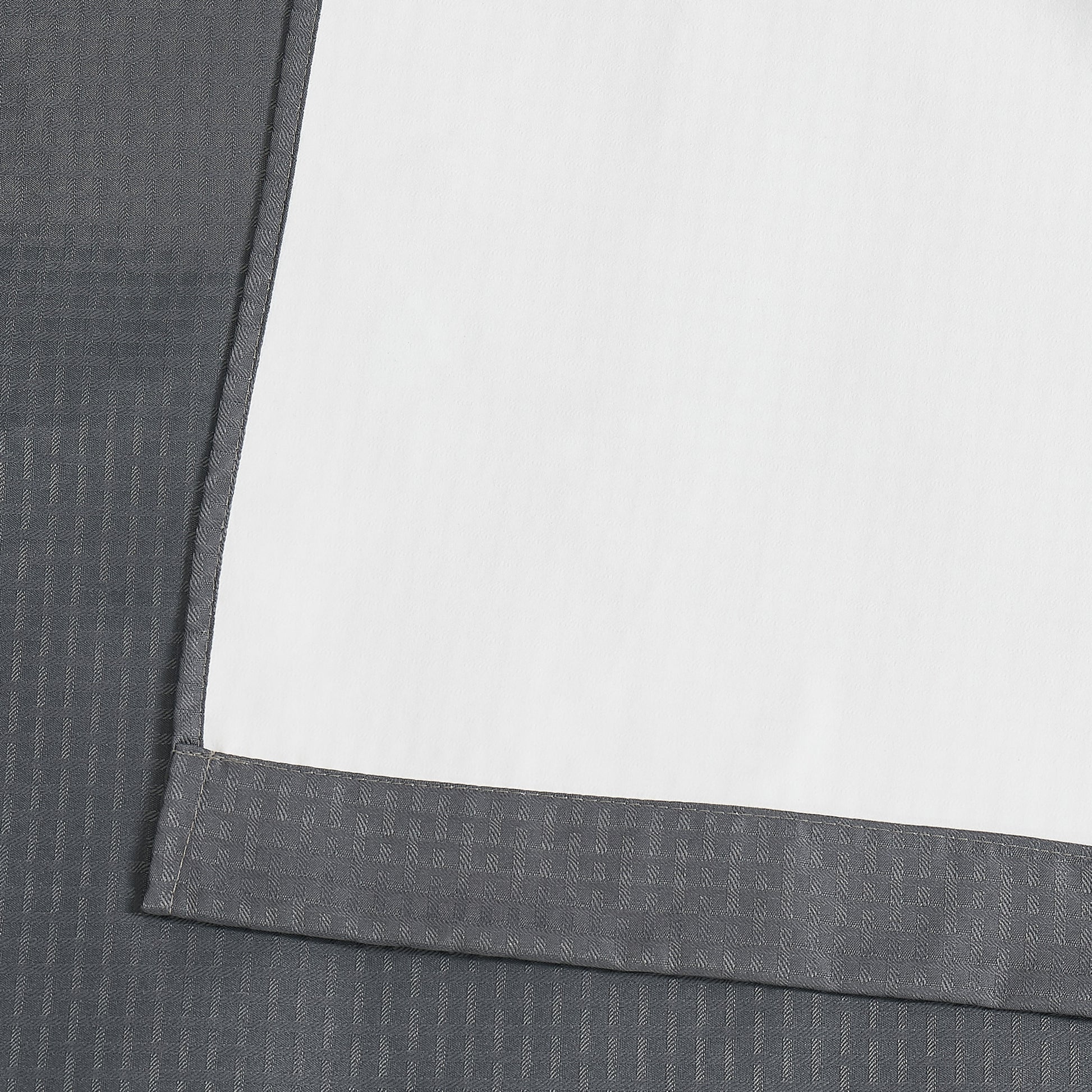 Truly Soft Blackout Room Darkening Window Curtain Panel Pair Closeup Grey Gray