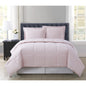 Truly Soft Everyday Basic Solid Reversible Comforter Set Front View Room Blush Pink
