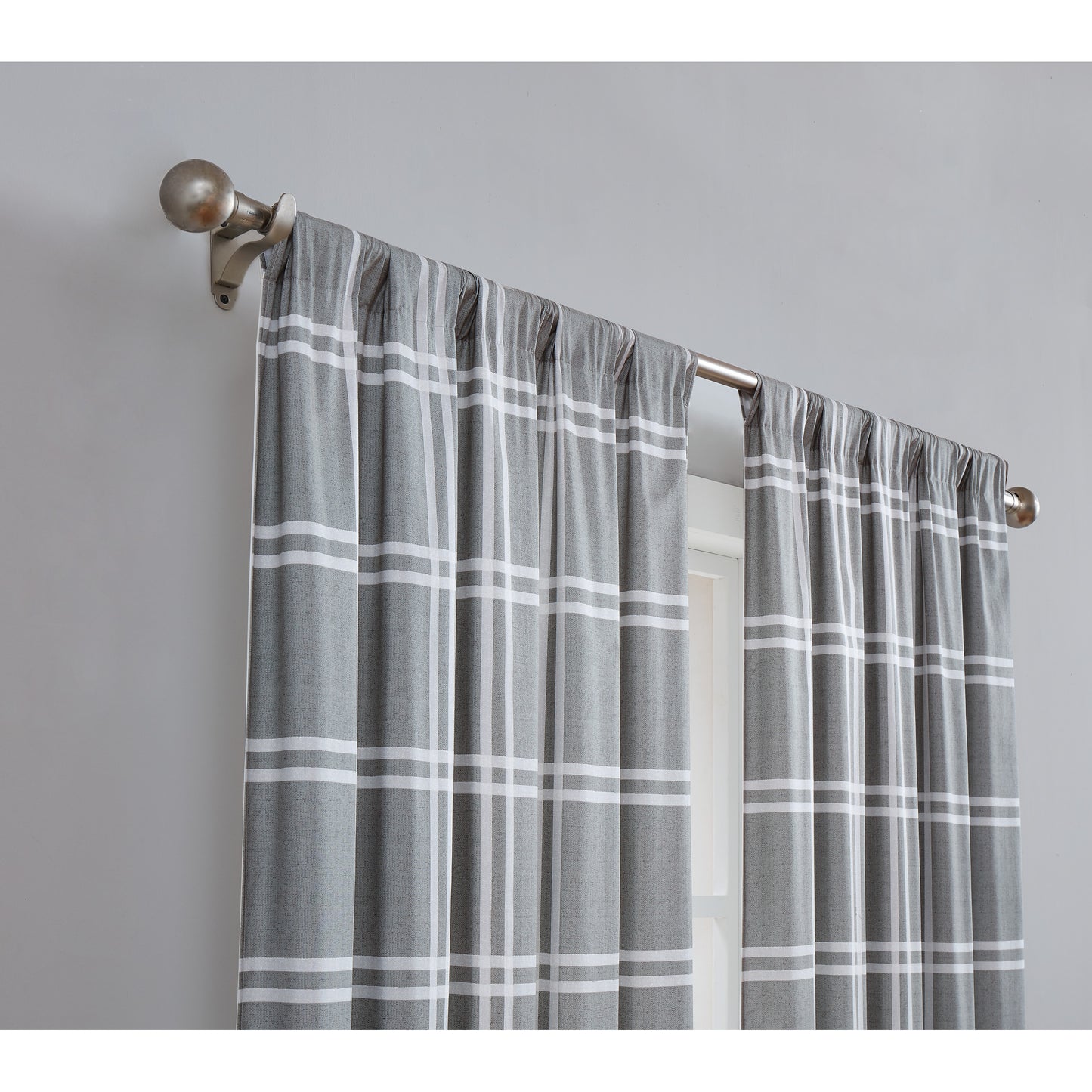 Leon Plaid Window Panel Pair