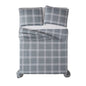 Truly Soft Everyday Leon Plaid Quilt Set Overhead Silo Grey Gray