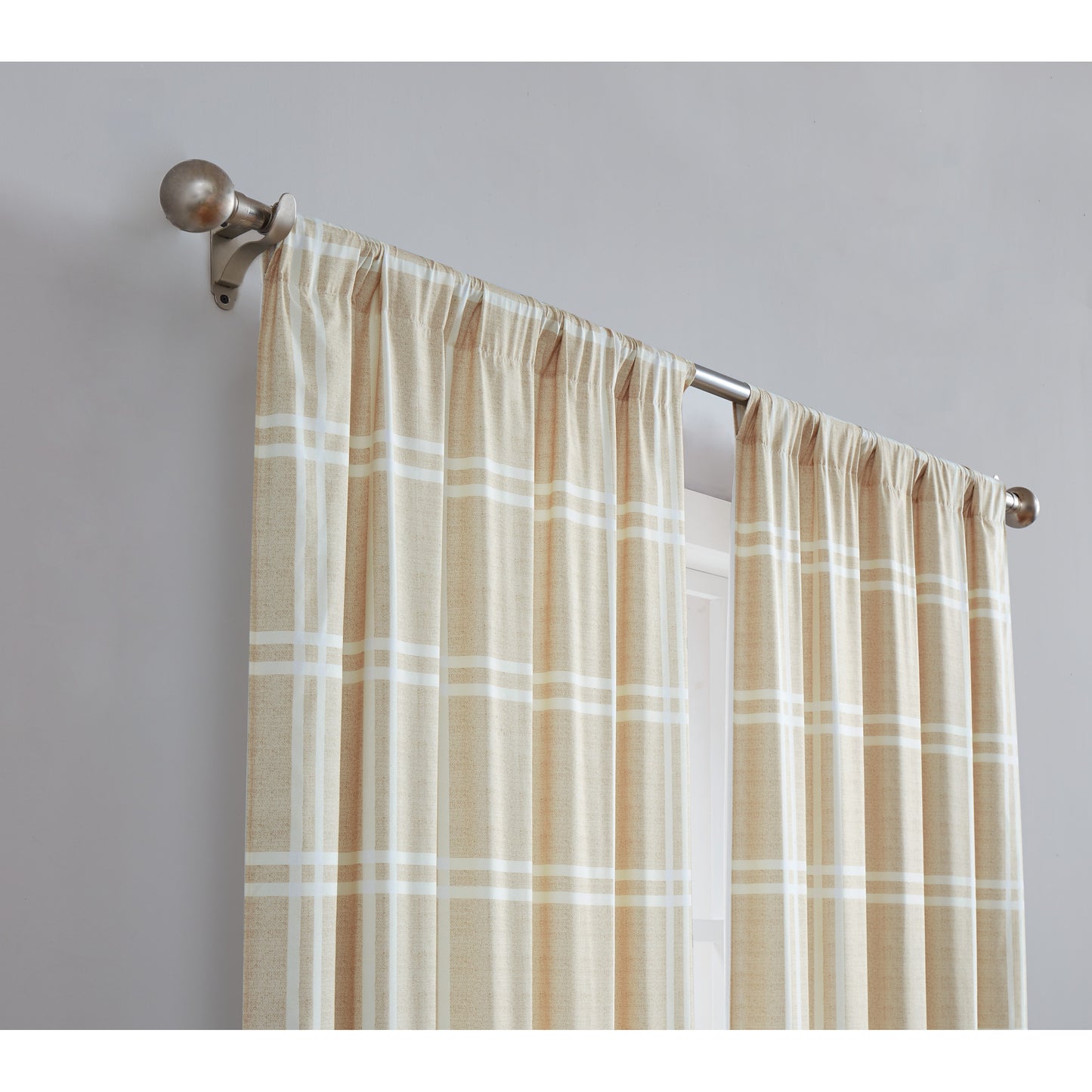 Leon Plaid Window Panel Pair