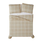 Truly Soft Everyday Leon Plaid Quilt Set Overhead Silo Taupe Tan Khaki