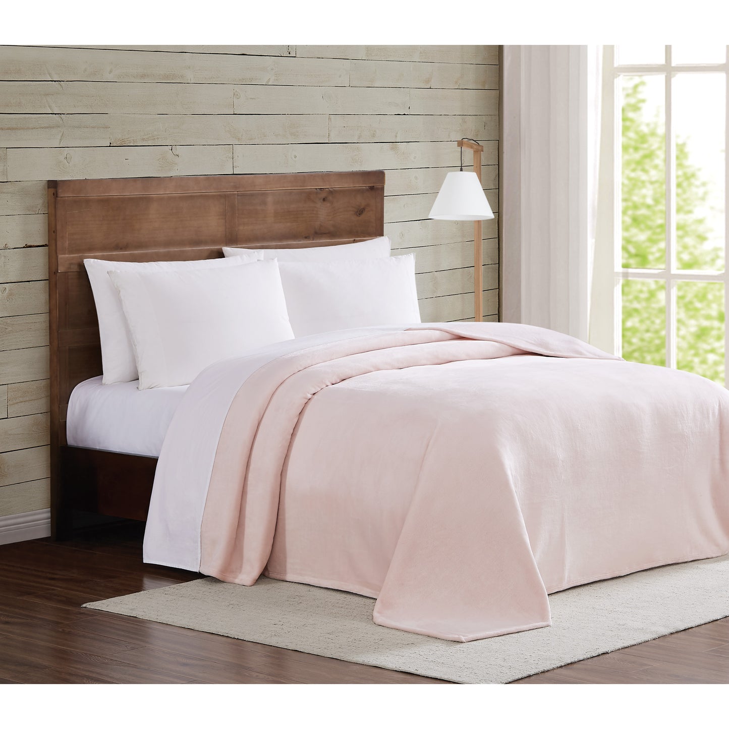 Truly Soft Everyday Velvet Plush Blanket Lifestyle Blush Pink