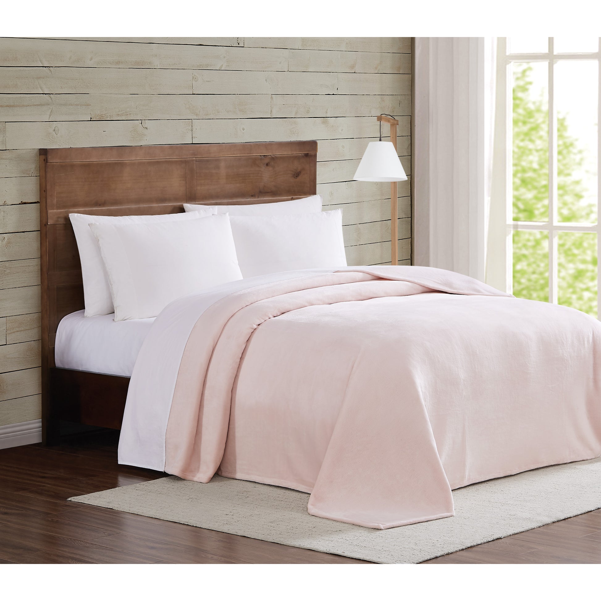 Truly Soft Everyday Velvet Plush Blanket Lifestyle Blush Pink