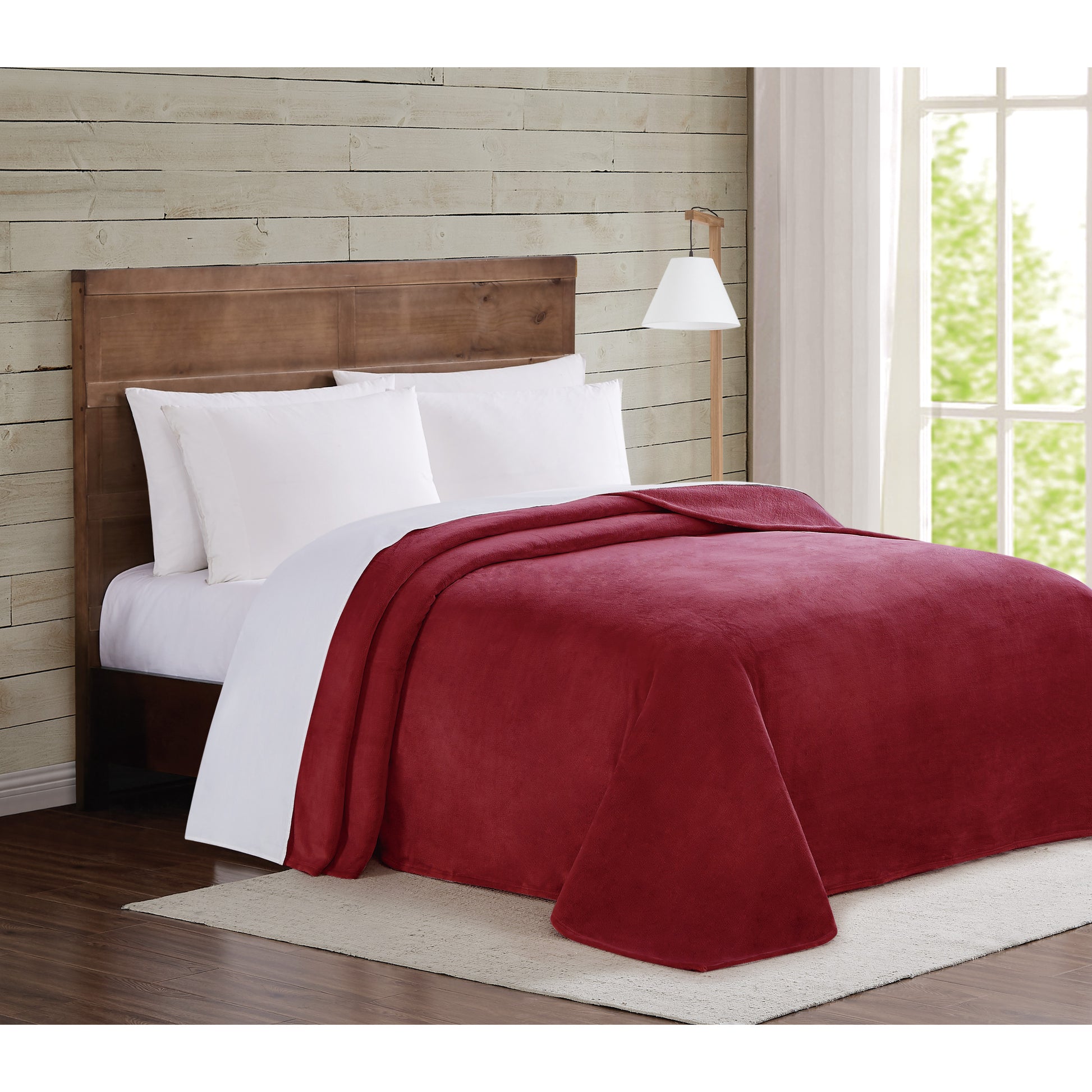 Truly Soft Everyday Velvet Plush Blanket Lifestyle Cabernet Red