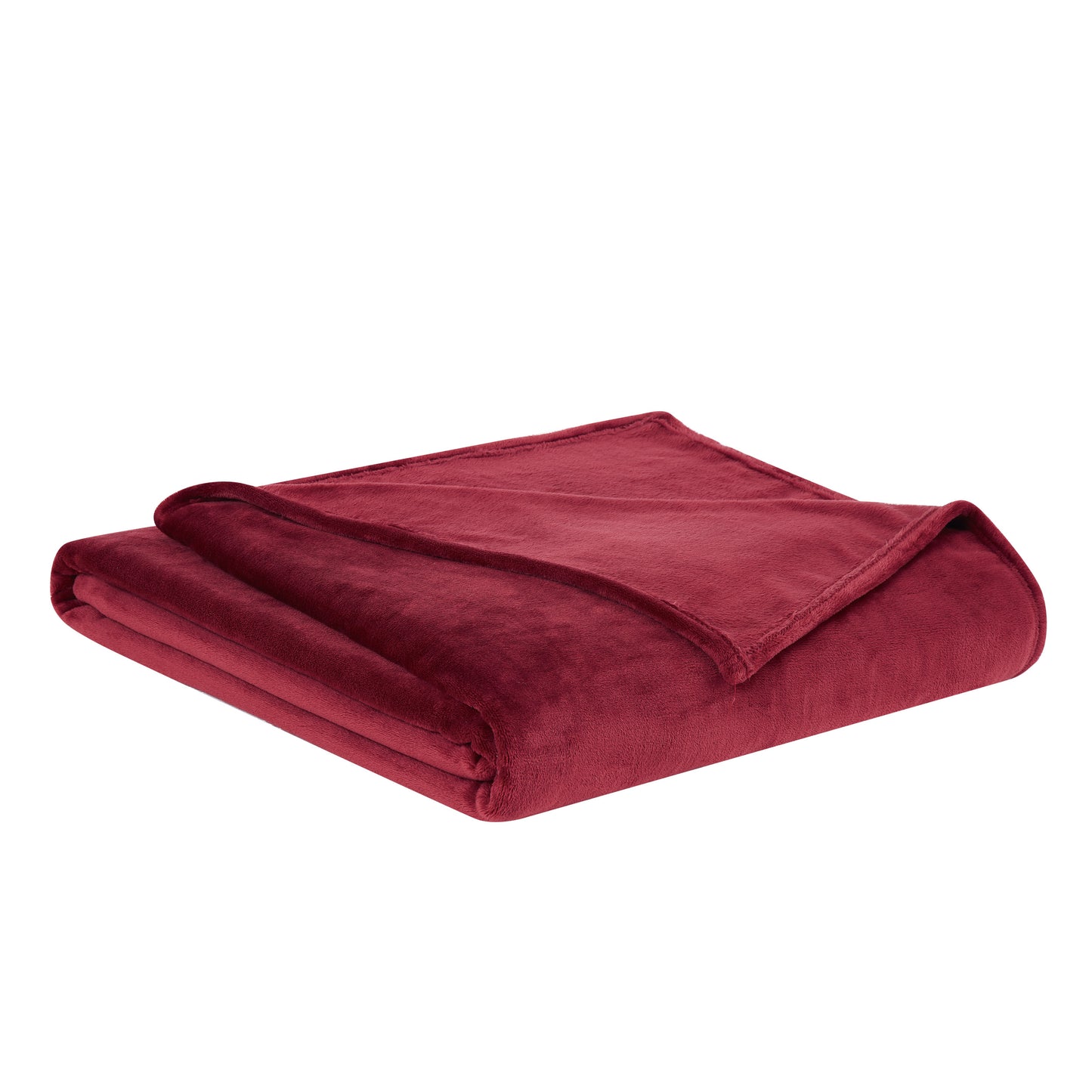 Truly Soft Everyday Velvet Plush Blanket Folded Silo Cabernet Red