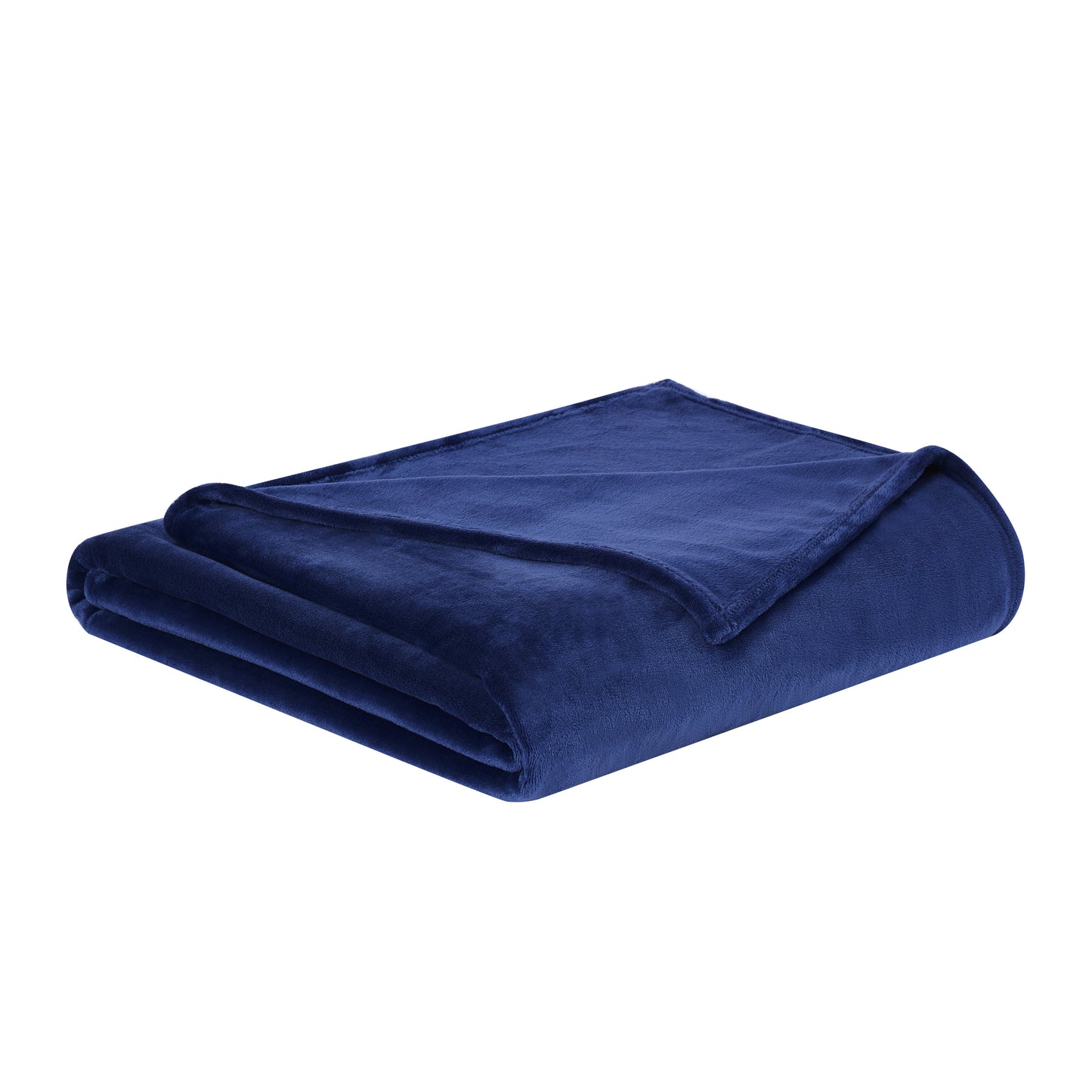 Truly Soft Everyday Velvet Plush Blanket Folded Silo Navy Blue
